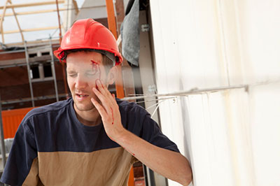image of worker getting injured